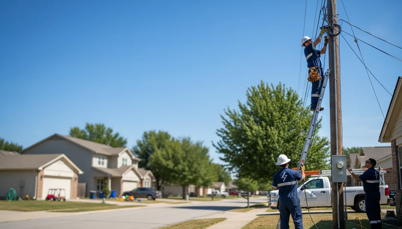Residential electrician providing installation services in Muse, OK